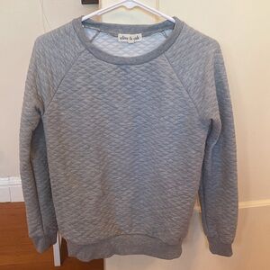 Grey olive + oak sweater